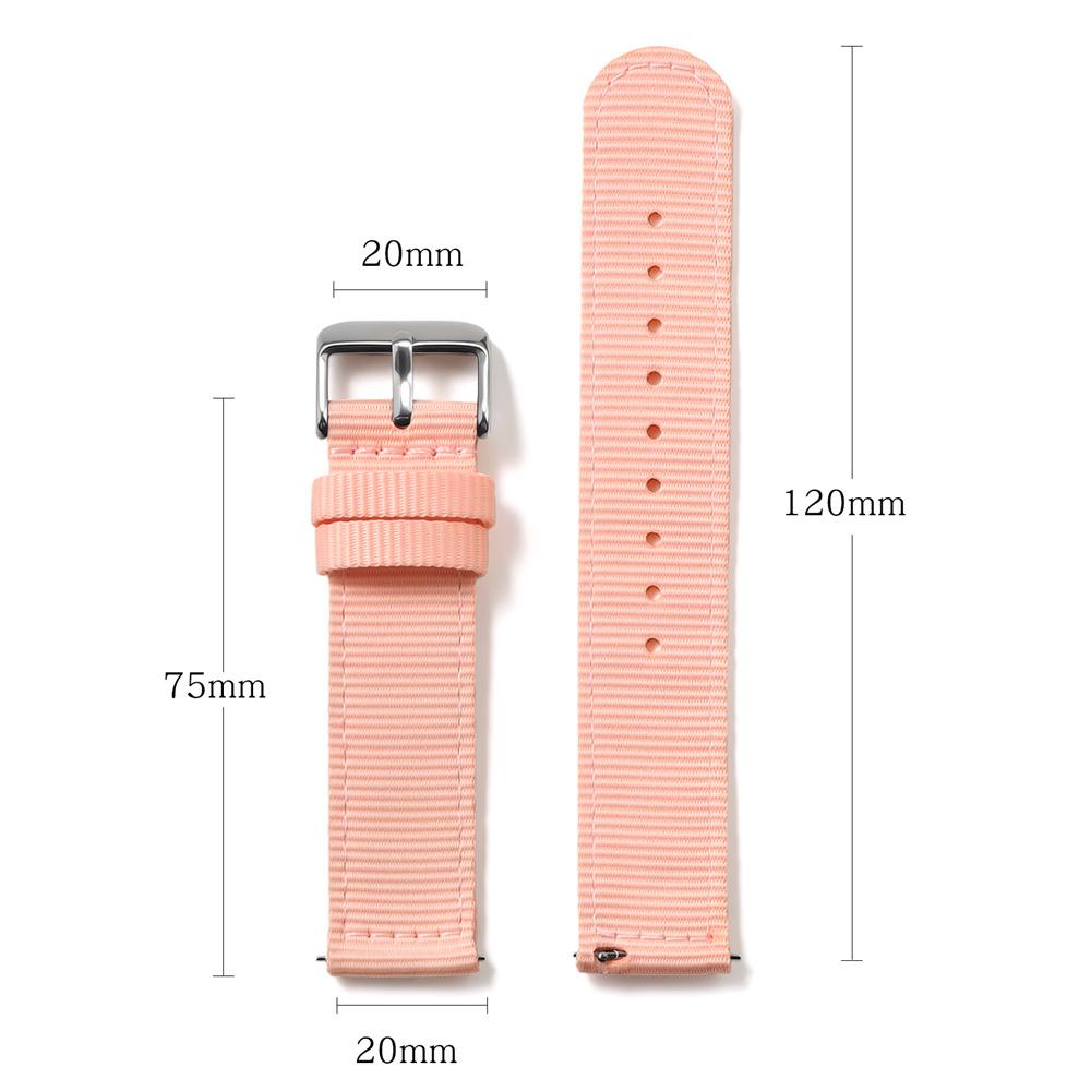 20mm Waterproof Sailcloth Watch Strap Two-Sided Nylon Watchband Quick Release Band Sport Belt
