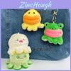 Adorable Frog And Duck Plush Keychain Couple Cute Animal Transforming Bag Charm