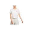 Crop Tops Women's White Crew Neck Moderate DD0838-100