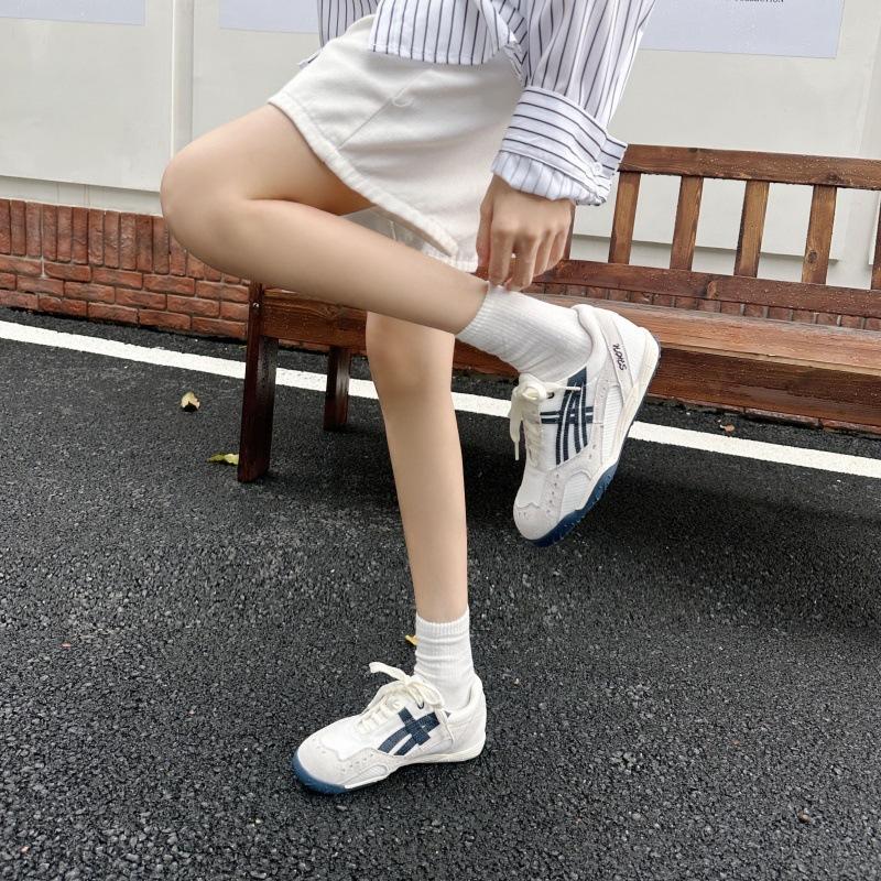 Cowhide Retro Mesh Breathable German Training Shoes Women's New Color Matching Platform Versatile Casual Sports Shoes Genuine Leather Forrest Gu
