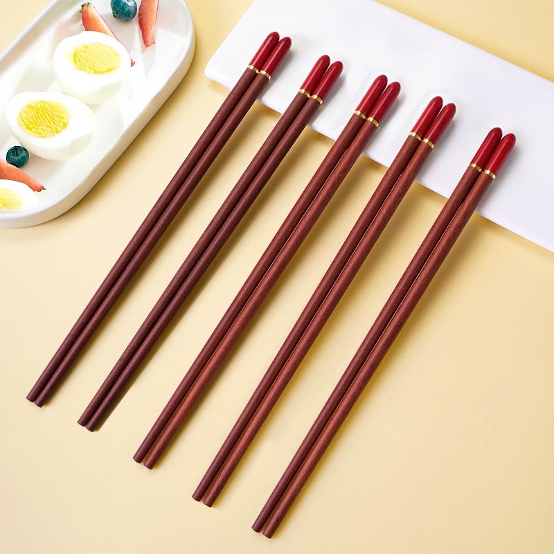 Luxury Imitation Jade & Chicken Wing Wood Chopsticks Set: Antibacterial, Mold-Resistant, Lacquer-Free, and Wax-Free In a Premium Gift Box.