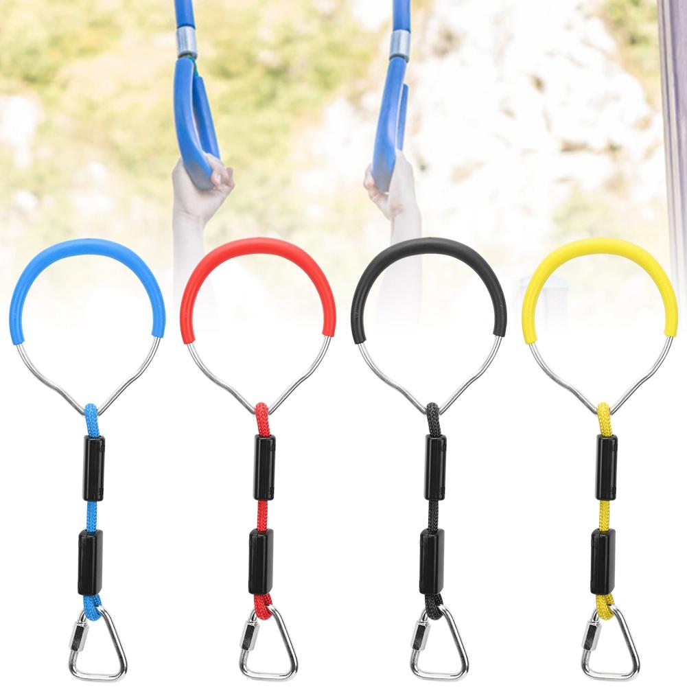 4KS/Sada Dětské Barevné Houpačky Gymnastické Kruhy Dětské Lezecké Sportovní Lano Kombinovaný Doplněk