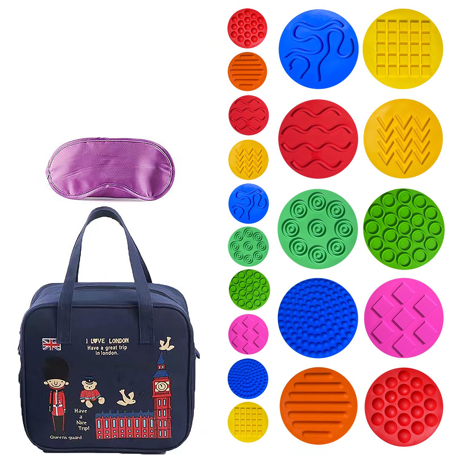 Детский силиконовый сенсорный интеграционный тактильный и массажный коврик для баланса и терапии стоп