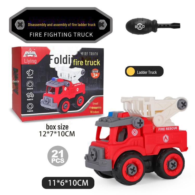 

Комплект для сборки пожарной машины: Детская отвертка и гайки для сборки и разборки инженерных машин