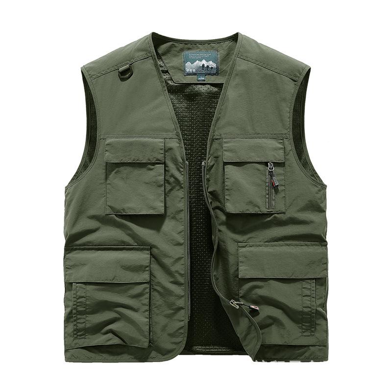 Men's Quick-Dry Multi-Pocket Vest for Team Building, Photography, and Fishing Events - Spring/Autumn 2209.
