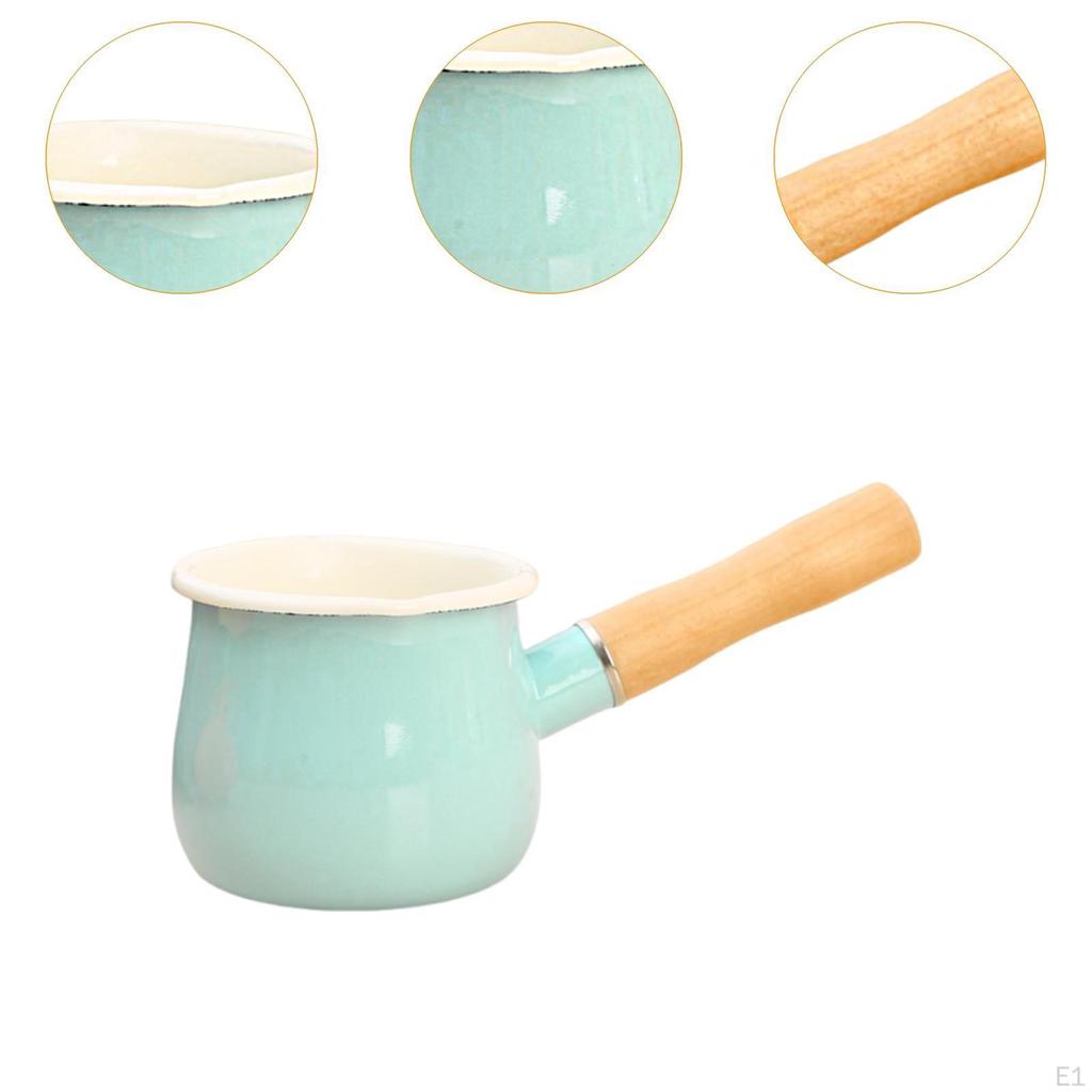 Smaltovaný hrnec na mléko Polévka Zahuštěný Žáruvzdorný Ohřívač kávy Máslo na kempování RV