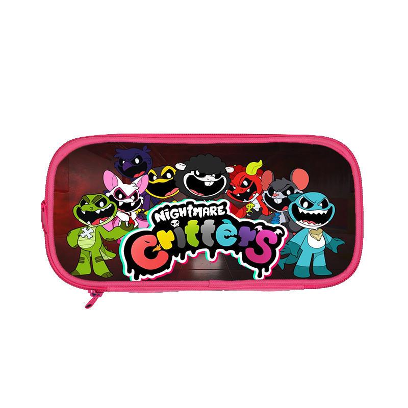 Nightmare Critters Double Layer Pencil Case With Nylon Material For Students And Kids