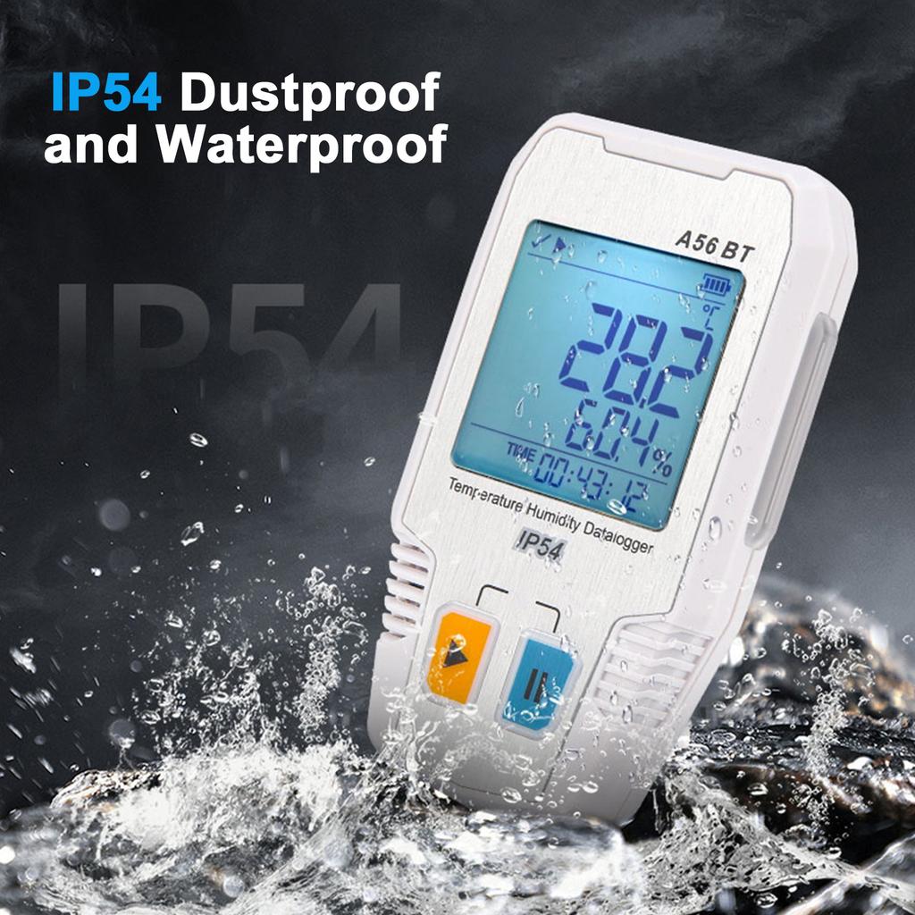 BT Temperature Humidity Data Logger Smart Thermometer Hygrometer 64000 Measurement Data Storage High Precision Sound