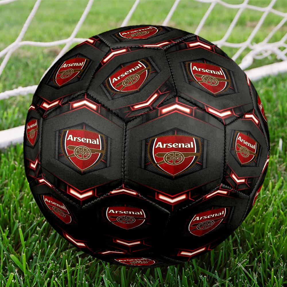 Arsenal Football Club Crest Printed Size 5 Soccer Balls, High-Quality, Anti-Slip, Protective Football, A Unique Gift , Birthdays, Christmas Gifts
