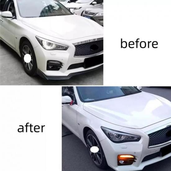 2X Bumper LED Turn Signal Fog Lights Lamp For Infiniti Q50 Q50S Sport 2014-