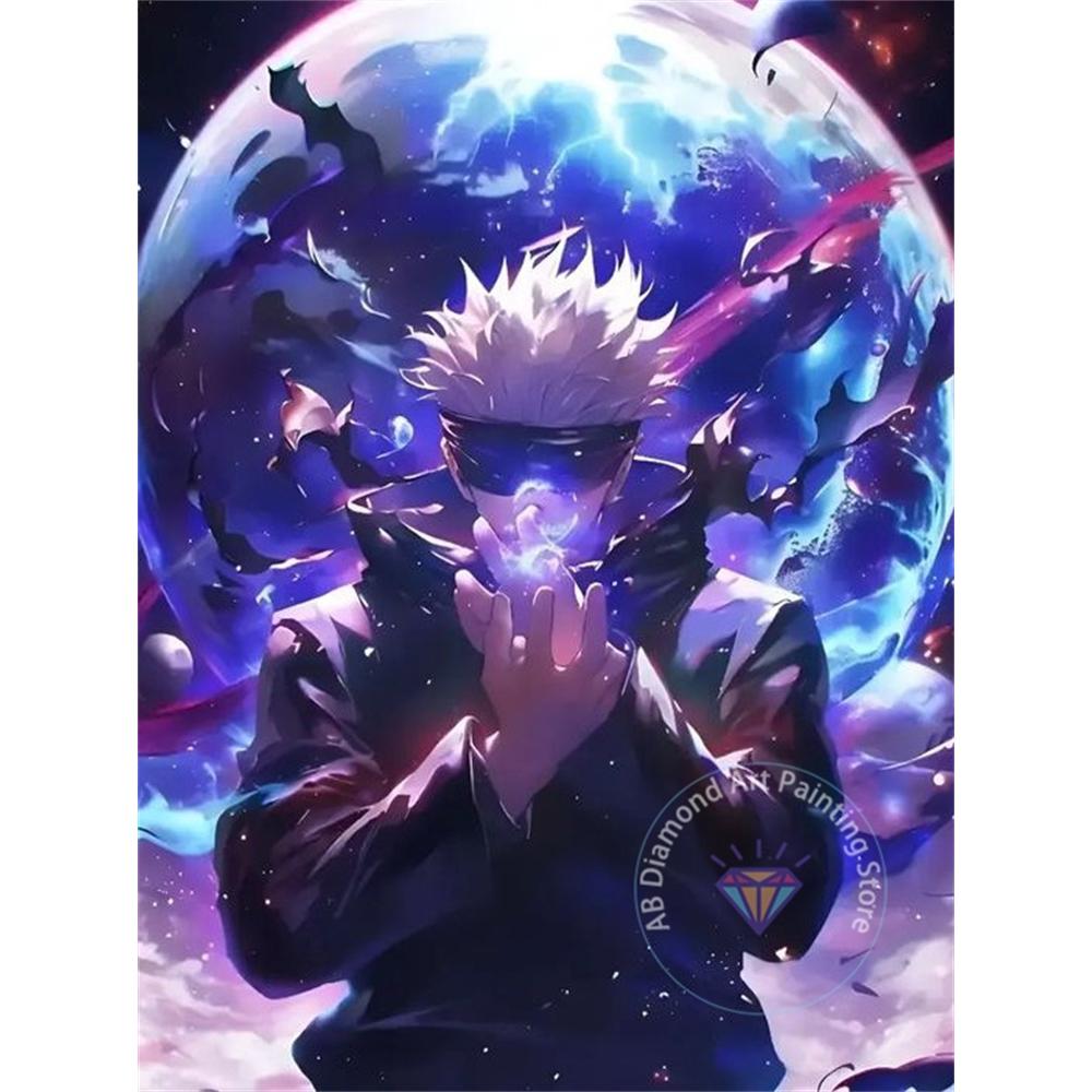 

Jujutsu Kaisen Сатору Годжо Аніме Набір для алмазної вишивки 5D DIY Алмазна вишивка Хрестиком Ручна робота Мистецтво Подарунок Ремесла Домашній декор Round 50x70cm