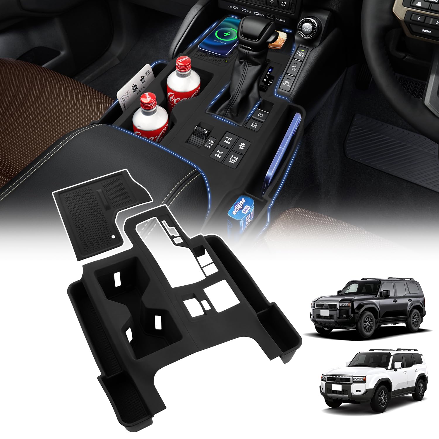 

LIMSTYLE Резиновый коврик-накладка на панель переключения передач для Toyota New Land Cruiser 250 Land Cruiser 250 Резиновый коврик-накладка на панель консоли Модели TRJ250W GDJ250W Индивидуальный чёрный