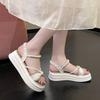 Fashion Summer Round Toe Tip Pearl Woman Shoes 2025 Comfortable Daily Luxury Sandal Wholesale High Quality Korea Vip Sandals for Women