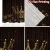 2D Flachdruck 2 Stück Vorhänge Goldene Krone Anordnung Digital Bedruckte Polyester Vorhänge Party Dekorationen Perfekt für