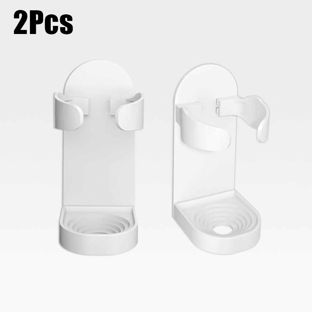 

2Pcs Space Saving Electric Toothbrush Stand Holder Self-Adhesive Organizer Hook Beauty Equipment 2Pcs White