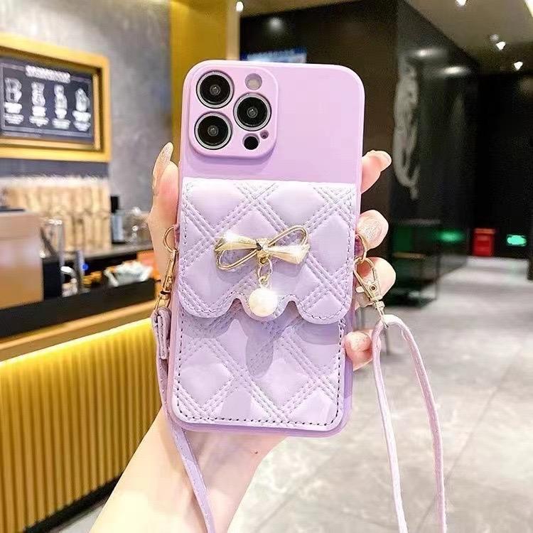 Cute Wallet Bag Case for Samsung Galaxy S26 S25 Ultra S24 FE S23 Plus S22 Edge A16 A36 A17 Crossbody Lanyard Leather Strap Cover