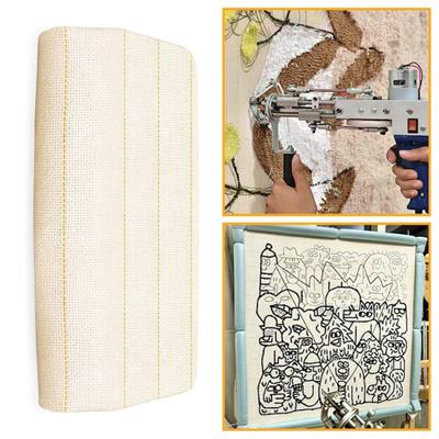 Convenient Durable Easy To Cut Tufting Fabric Household Tufted Yellow Thread Cloth Carpet Base for Gifts