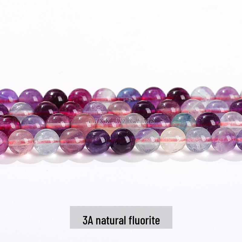 Jingde Jewelry Natural Green Fluorite Round Bead Bracelet - Semi-Finished Loose Beads for DIY Jewelry Accessories