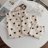 Cute Love Print Drawstring Bags Portable Handbag Cosmetic Bags Coin Purse Travel Storage