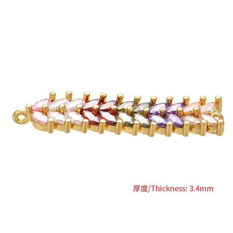 ZHUKOU Exquisite Rainbow Crystal Connector for Women Necklace Bracelet Handmade Jewelry Accessories making findings Model:VS429