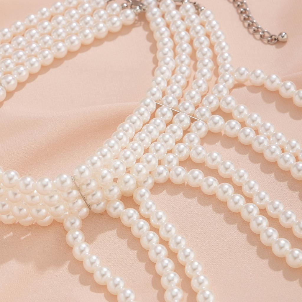 Elegant Beaded Shoulder Chain Body Chain Fashionable Body Jewelry Body Necklace Beaded Chain Perfect Gift for Women Girl