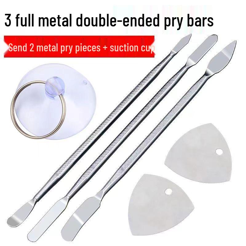 Brecheisen-Set: Doppelseitiges Metallwerkzeug zur Demontage von Apple- und Android-Telefonen (3 Edelstahlteile)