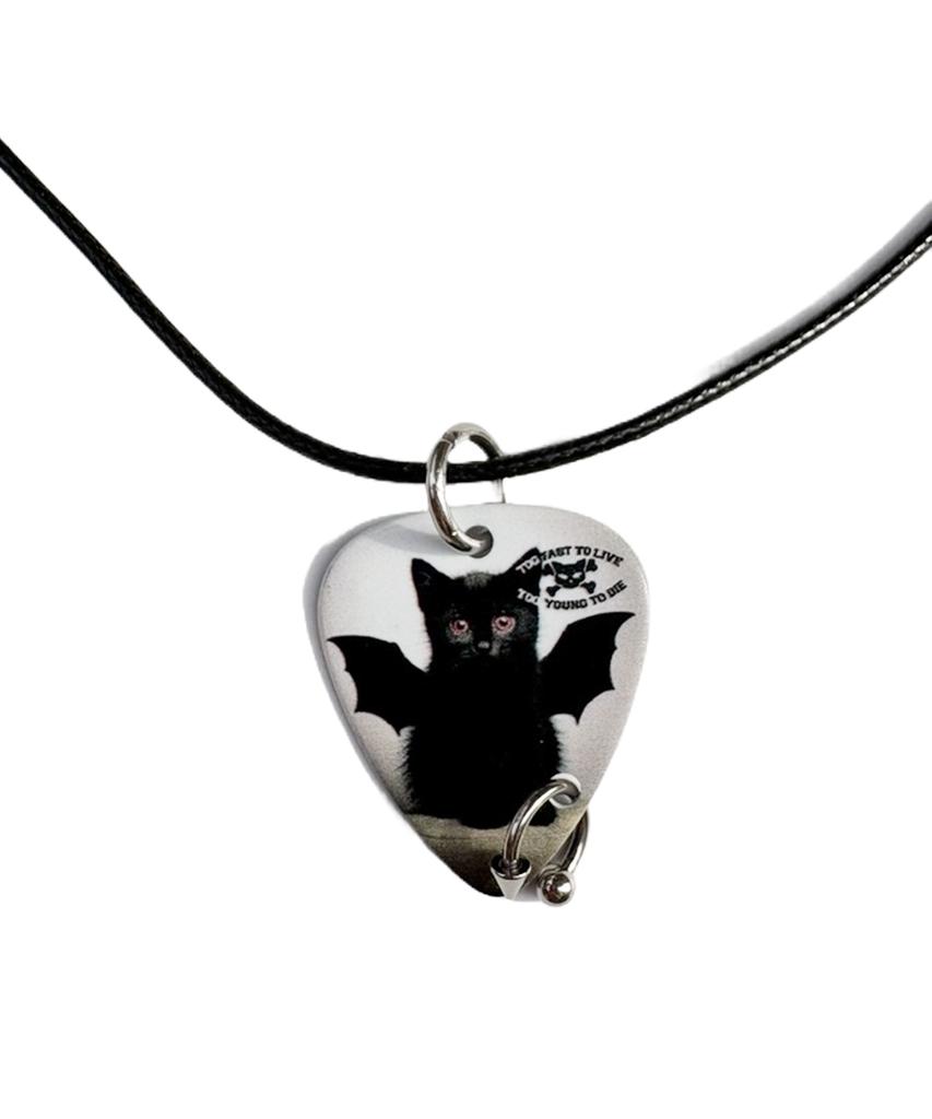 Keemhii Devil Cat Peak Necklace - [Black]