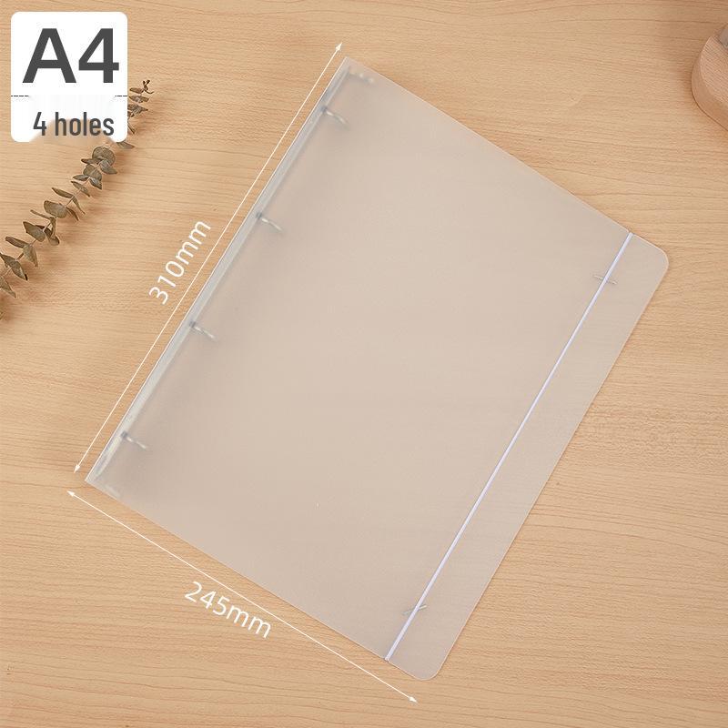Premium Frosted A4 Binder with Ribbon Insert & Transparent PP Loose-Leaf Folder