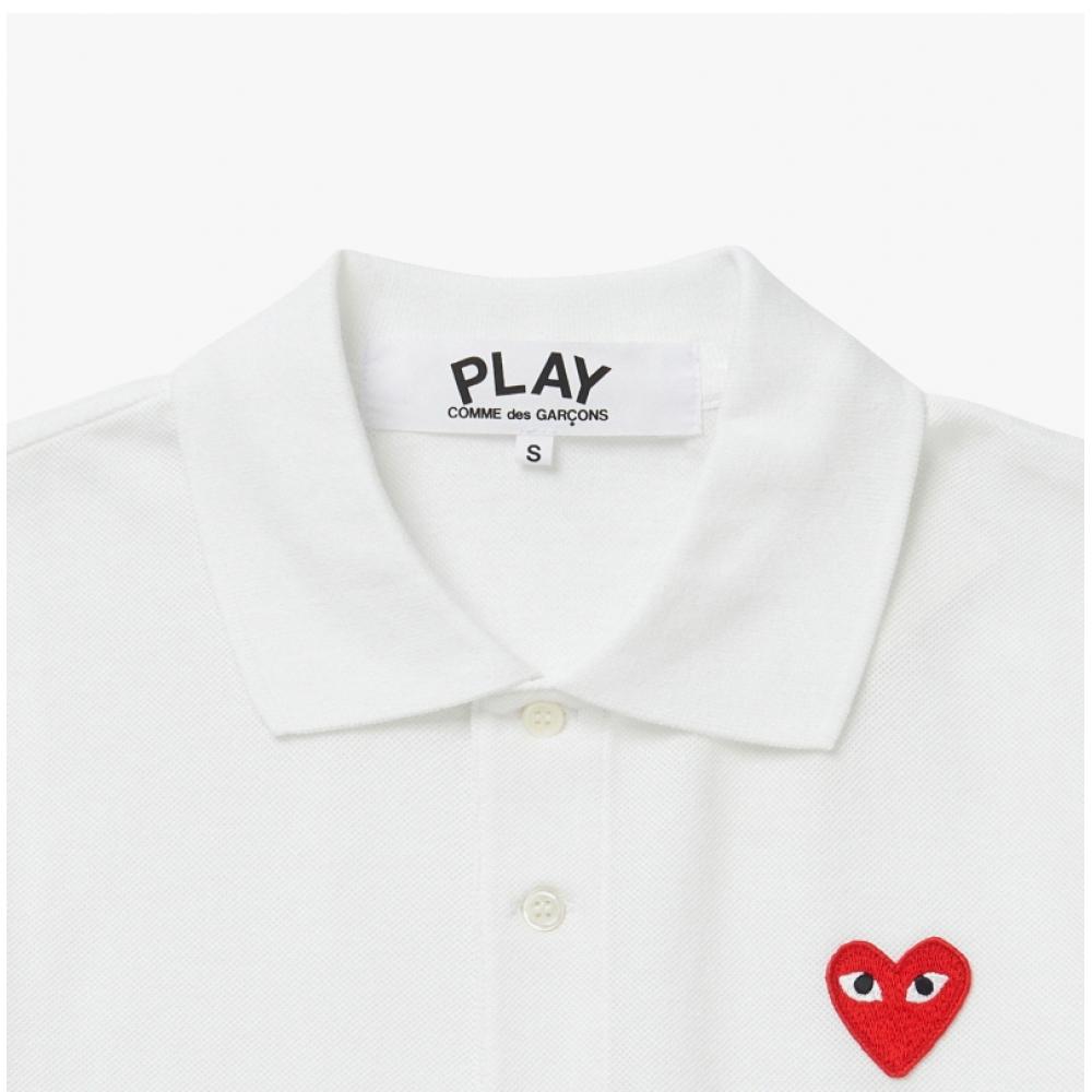Comme DeS GarconS P1T006 5  Ax T006 051 5  Play Red Heart Waffen Polo Men S Short Sleeve Tee