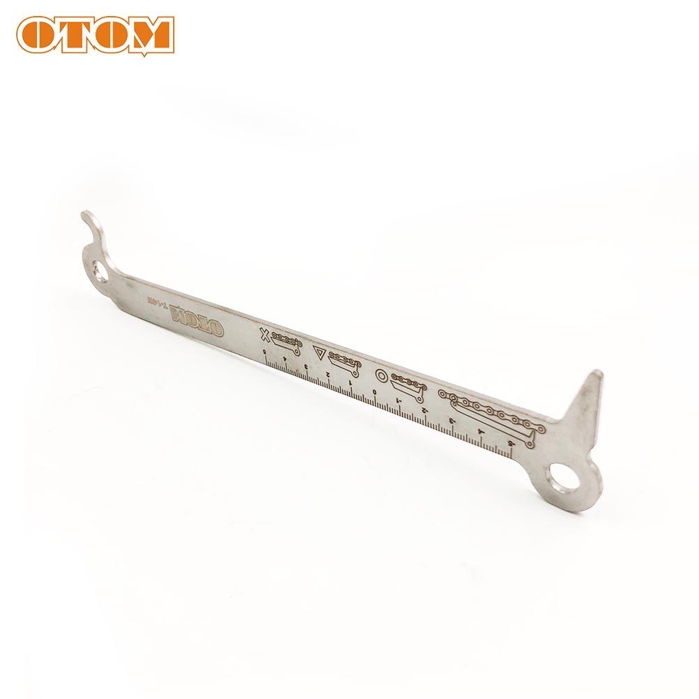 OTOM Motorcycle Chain Checker Wear Indicator 3in1 Exact Chain Hook Bolt Measurement For 520 525 530 Chain Universal Repair Tools