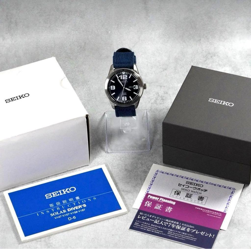 [USED] SEIKO Military Round Day Date Watch Solar Extreme