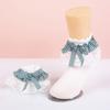 Cute Girls Cotton Slouch Socks for Toddlers with Multi-Layer Lace Trim and - Princess
