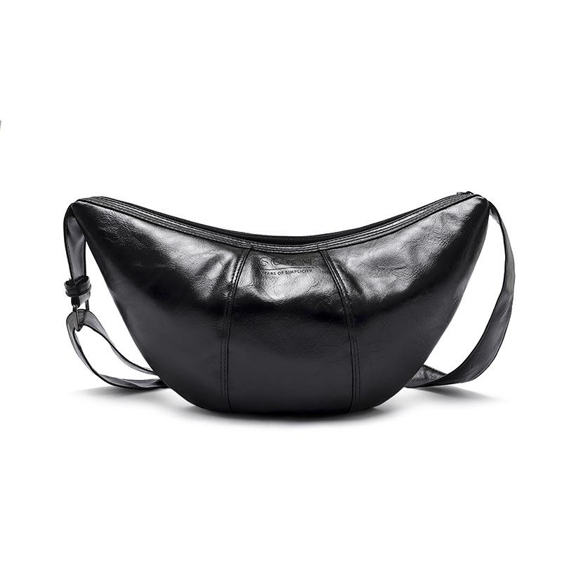 

New business soft leather shoulder women s bag simple trend messenger bag casual dumpling bag