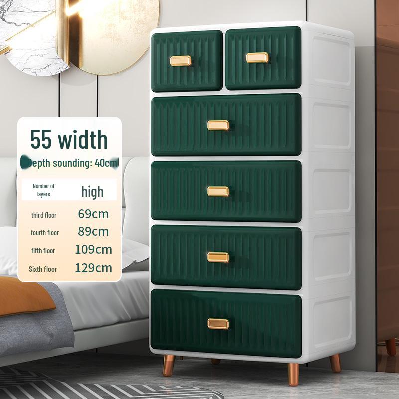 European-Style Plastic Storage Cabinet for Toys and Baby Clothes