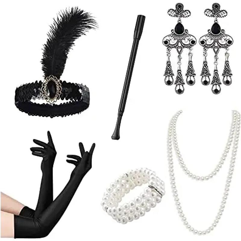 PESENAR Carnival 1920s Flapper Costume Set for Women - Includes Headband, Perfect for Halloween