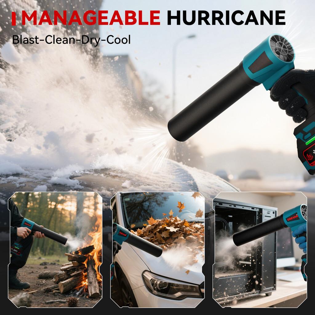 300000 obr./min Bezszczotkowe Elektryczne Dmuchawy Powietrza Przenośny Wentylator Turbo Jet 400M/S Ręczna Dmuchawa do Liści Narzędzie Elektryczne do Dmuchania Pyłu