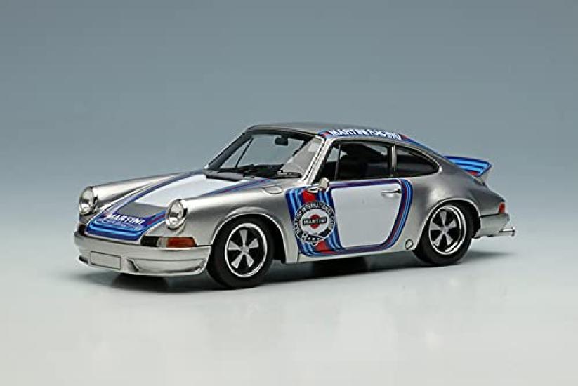 VISION Porsche 911 Carrera 1973 Stripe Finished Product VM009R 1/43 RS2.7 Silver/Martini