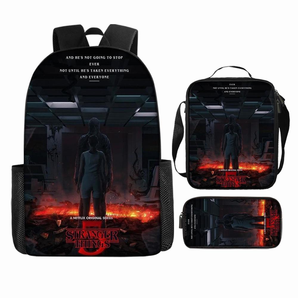 Stranger Things5 Rucsac pentru copii+geantă de umăr+etui pentru creioane KTB
