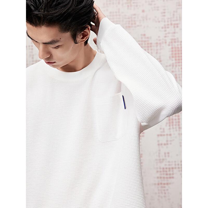 GXG Men's Textured Round Neck Long Sleeve Knit T-Shirt