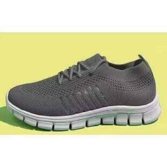 Korean Style Women's Lace-Up Flyknit Mesh Sneakers, Size 43, Lightweight Flat Bottom, Plus Size Available