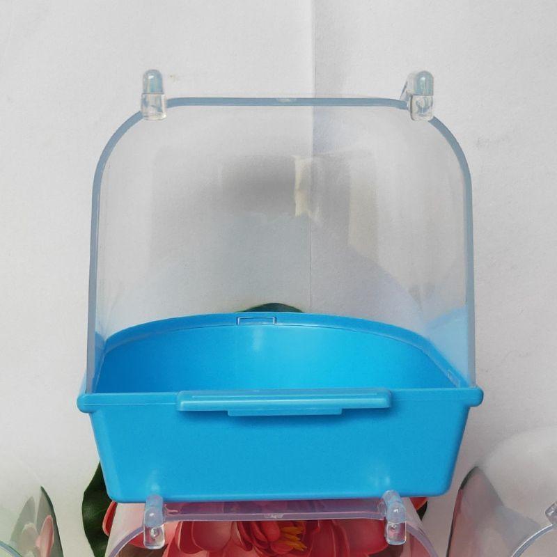 Parrot Bathing Box with Detachable Base Cage Accessories for Budgie Lovebird top sale