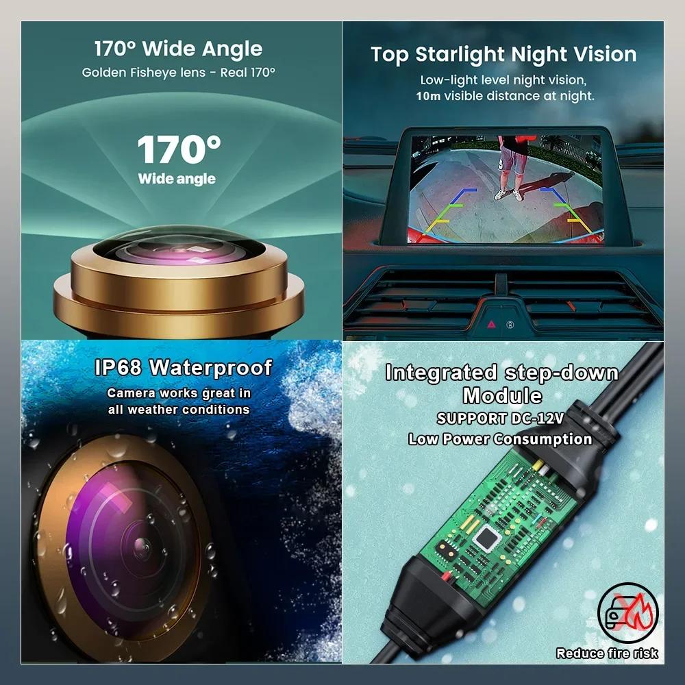 Vehicle HD AHD 1080P Fisheye Lens Car Reverse Backup Trunk Handle Camera For BMW 3 Series 5 Series X5 X6 E60 E70 E82 E90