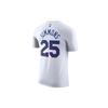 Nike NBA Simmons 76ers Reward Limited Short Sleeve T-Shirt Men Tops White AO0915-102