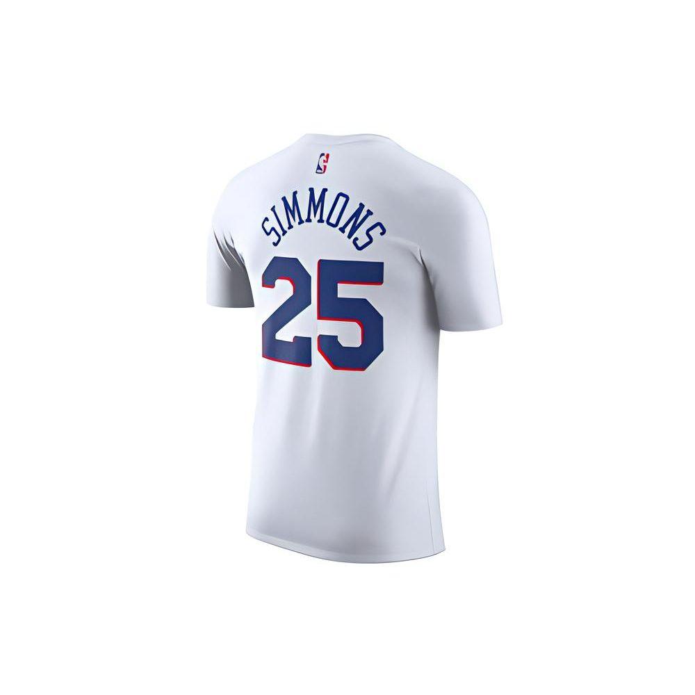 Nike NBA Simmons 76ers Reward Limited Short Sleeve T-Shirt Men Tops White AO0915-102