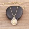 Arrival Full Zircon Luxury Gold Plated Long Chain Virgin Mary Pendant Necklace For Women Men Charm Catholic Jewelry