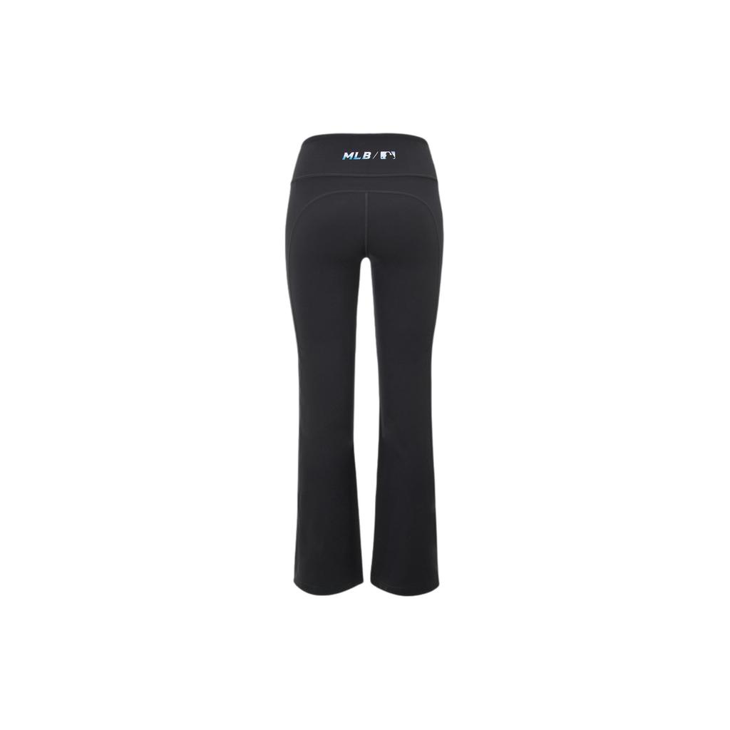 MLB SS24 New York Yankees Color Logo Casual Flared Elastic Waist Leggings Women leggings Black 3FLGBA241-50BKS