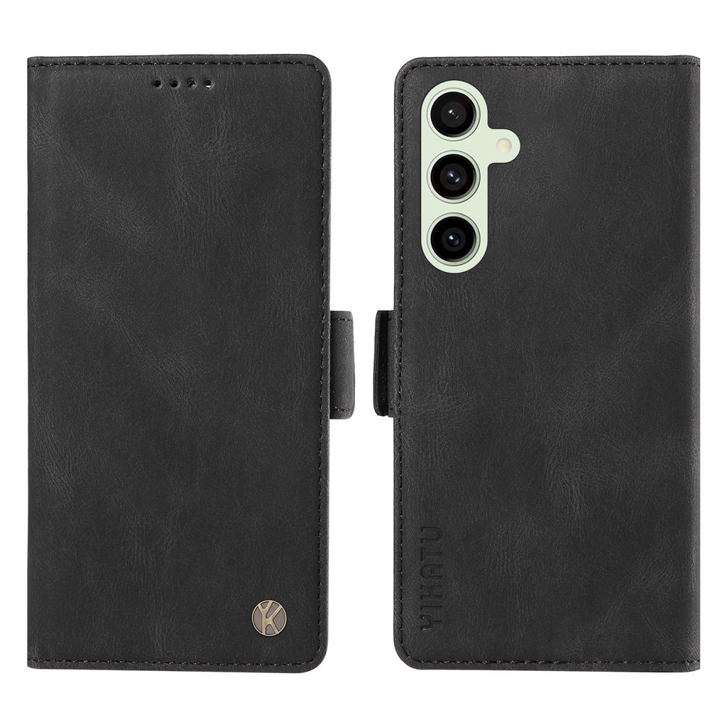 For Samsung Galaxy S24 FE Case Skin-Touch Wallet Leather Phone Cover