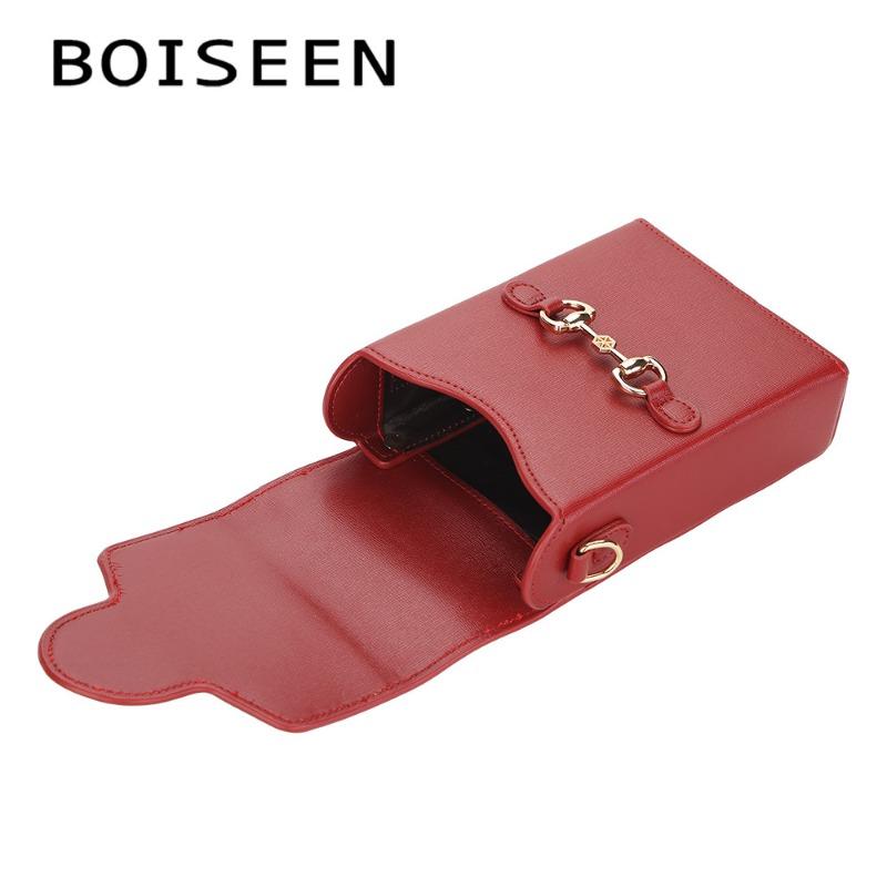 Oiseen New Mobile Phone Bag Women's Solid Color Horse Buckle Large Capacity Shoulder Oblique Span Women's Bag Wallet