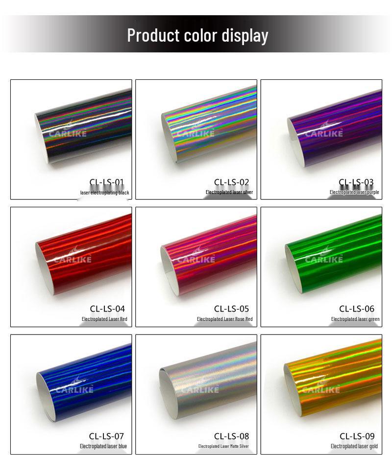 Kalek Silver Laser Car Wrap – Color-Changing Dragon Film for Full Body Decoration