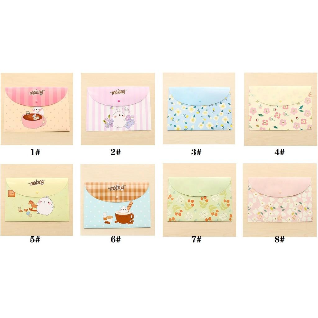 Durable Folder Snap Rabbit A4 File Case Kawaii Animal Document Organizer Storage Bag Office School Supplies Stationery Kids Gift